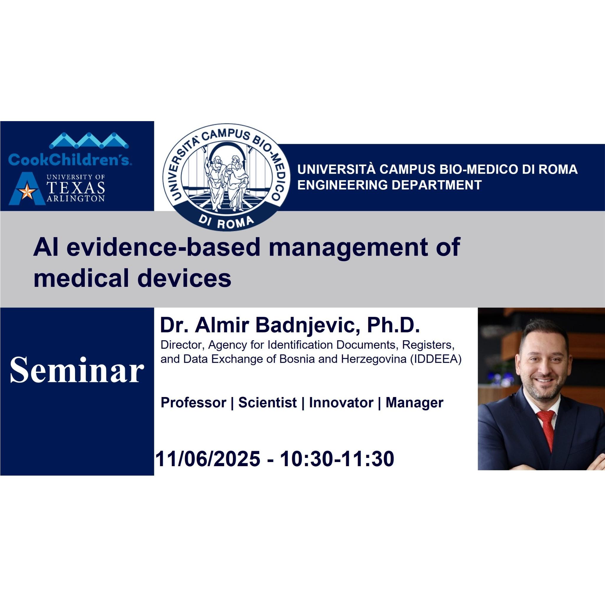 Seminar – AI Evidence-based management of medical devices